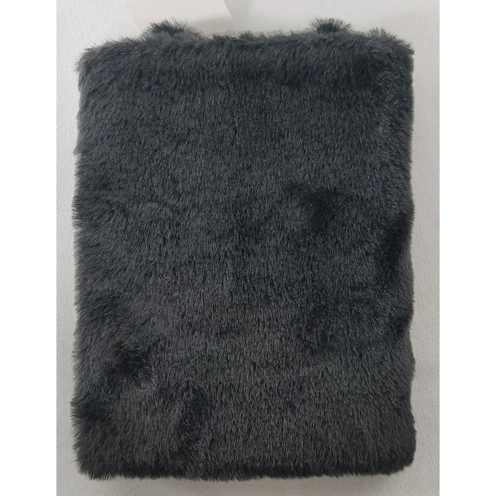 Furry Black Cat Plush Notebook Diary Halloween Notepad New With Tags